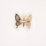 White Beaded Butterfly Hair Clip - Image 2