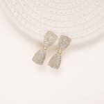 Gold Crystal Bow Hair Clips