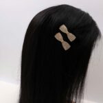 Gold Crystal Bow Hair Clips - Image 3