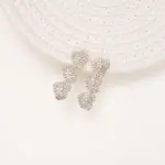 Gold Crystal Heart Hair Clips