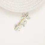 Gold Metal Pearl Flower Hair Clip - Image 2