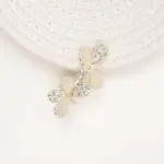 Gold Metal Pearl Butterfly Hair Clip