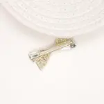 Gold Metal Pearl Bow Hair Clip - Image 2
