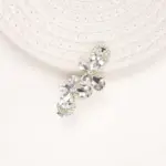 Gold Metal Crystal Floral Hair Clip