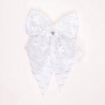 Lace Bow Hair Clip with Rhinestones - Image 3