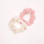 Beaded Edge Hair Scrunchie Set - Image 3