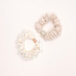 Crystal Bead Hair Scrunchie Set - Image 3