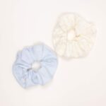Embroidered and Polka Dot Hair Scrunchie Set - Image 5