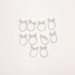 Pearl-Accent Mini Elastic Hair Tie Set - Image 2