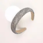 Patterned Rhinestone Padded Hairband - Image 2
