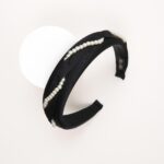 Pearl-Trimmed Satin Padded Headband - Image 3