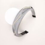 Pearl-Trimmed Satin Padded Headband - Image 5