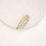 Floral Oval Rhinestone Hair Clip - Image 2