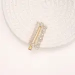 Floral Rectangle Rhinestone Hair Clip - Image 2