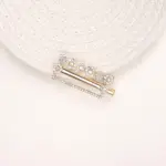 Floral Rectangle Rhinestone Hair Clip