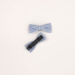 Bow Shape Striped Hair Clips Set - Image 3
