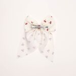 Cherry Print Bow Hair Clip - Image 2