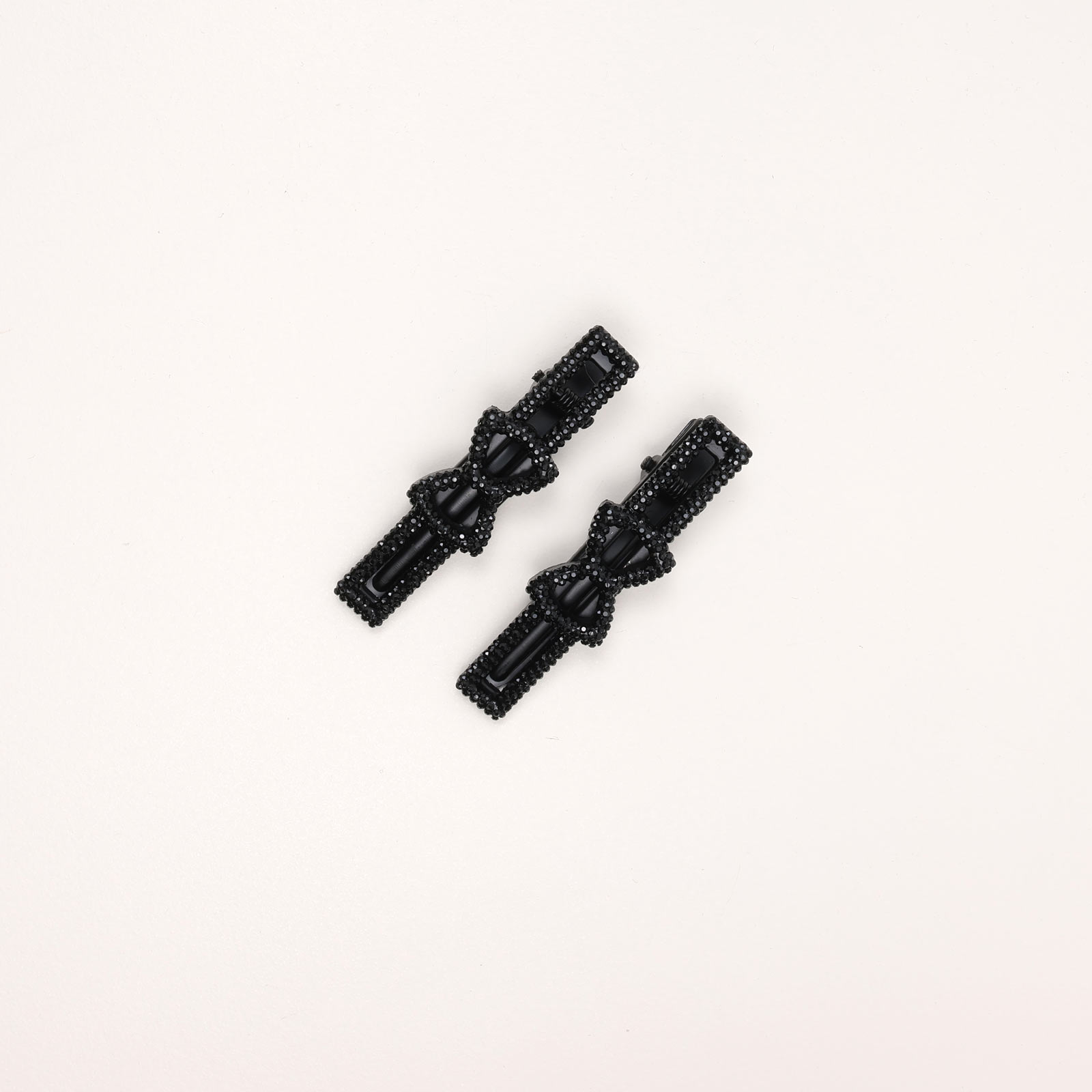 SA5BHC7 Black Bow Hair Clips - Image 1