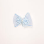 Embroidered Butterfly Bow Clip with Pearl Accent - Image 4