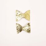 Glitter Bow Shape Hair Clip Set