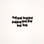 Mini Bow Black Hair Clips Set