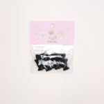 Mini Bow Black Hair Clips Set - Image 2