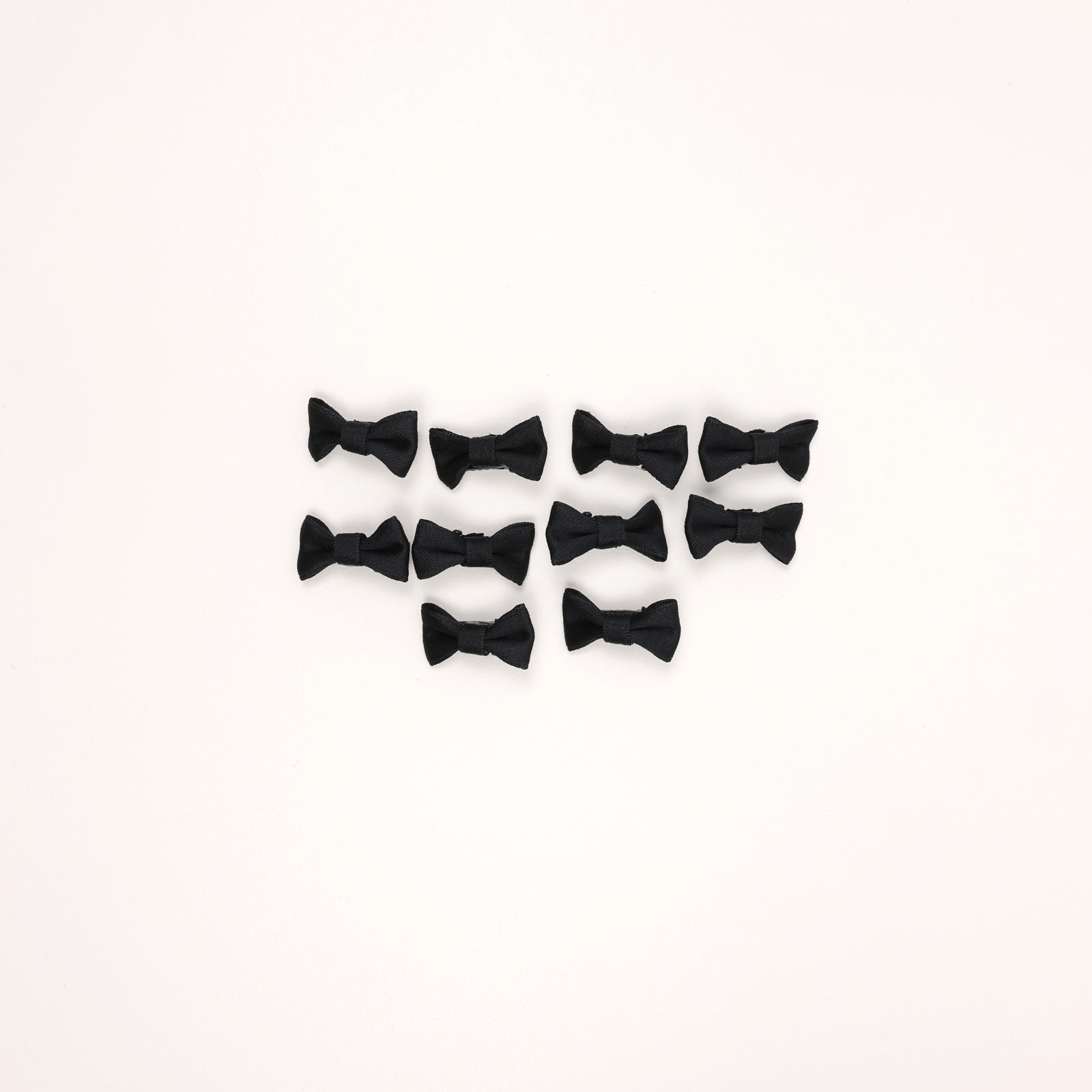 SA8MIHC5 Mini Bow Black Hair Clips Set - Image 1