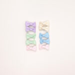 Mini Fabric Bow Clips Set
