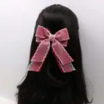 School Mesh Bow Hair Clip - Image 2
