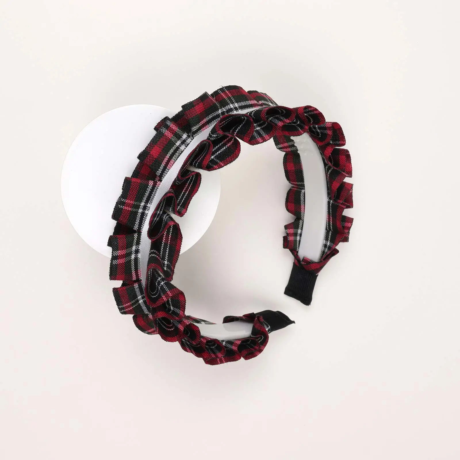 CH10SCHAB31 School Hairband with Ruffle Trim - Image 1