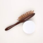 Oval Wooden Pin Hair Brush with Rounded Handle - Image 3