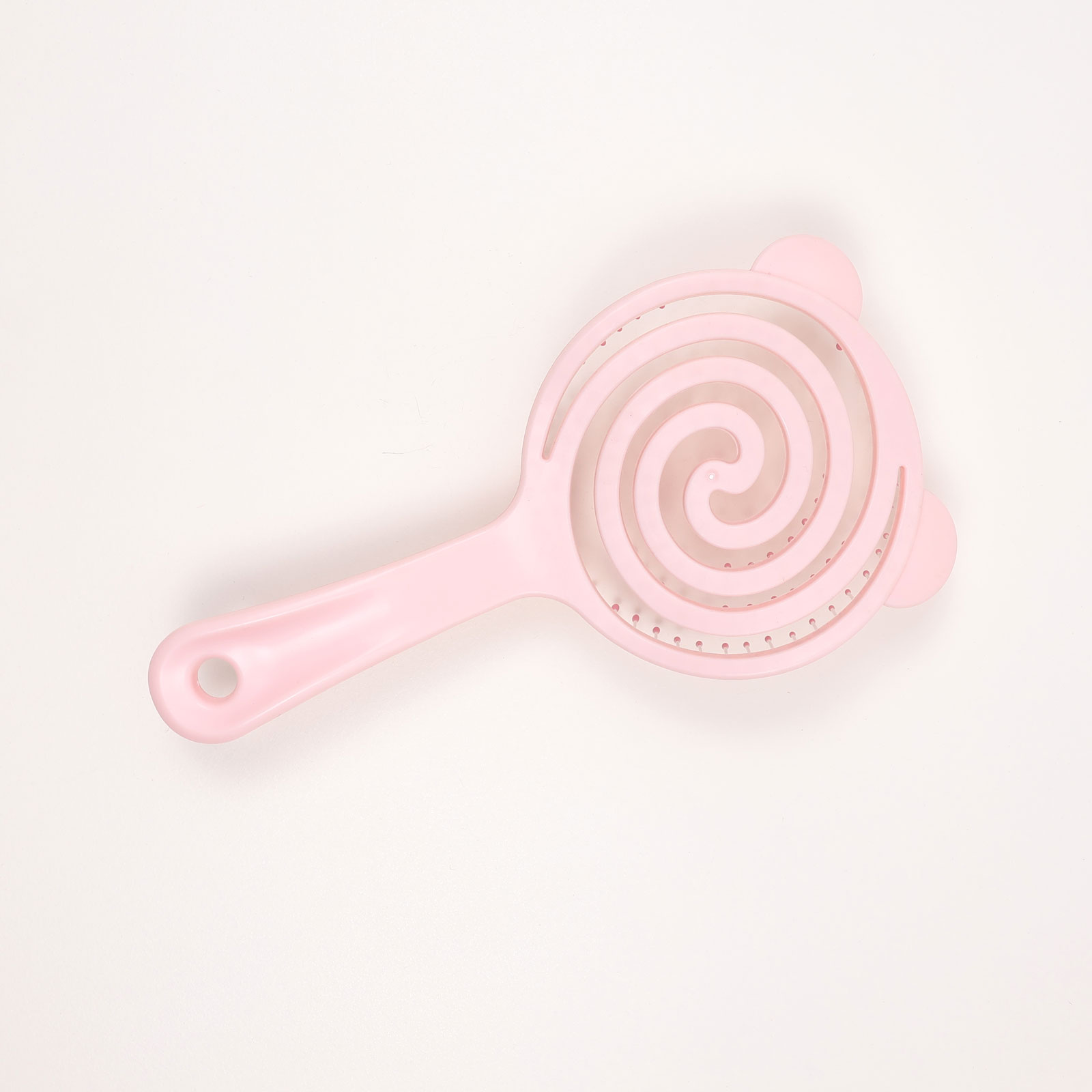 CH14HBR5 (Blossom Pink) Bear Shape Spiral Hair Brush - Image 1