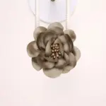 Layered Floral Fabric Hair Clip - Image 4