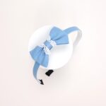School Bow Hairband with Lace Trim