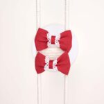 School Bow Hair Clip with Lace Trim