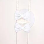 School Bow Hair Clip with Lace Trim - Image 3