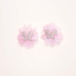 Fabric Flower Hair Clips with Butterfly Accent - Image 5