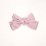 Knotted Bow Hair Clip with Rhinestone Trim