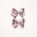 Satin Bow Hair Clip Set