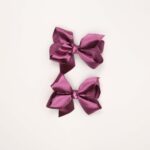 Satin Bow Hair Clip Set - Image 5