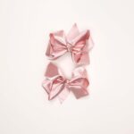 Satin Bow Hair Clip Set - Image 3