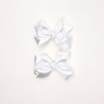 Satin Bow Hair Clip Set - Image 2