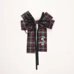 Plaid Layered Bow Hair Clip