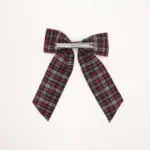 Plaid Long Tail Bow Hair Clip - Image 3