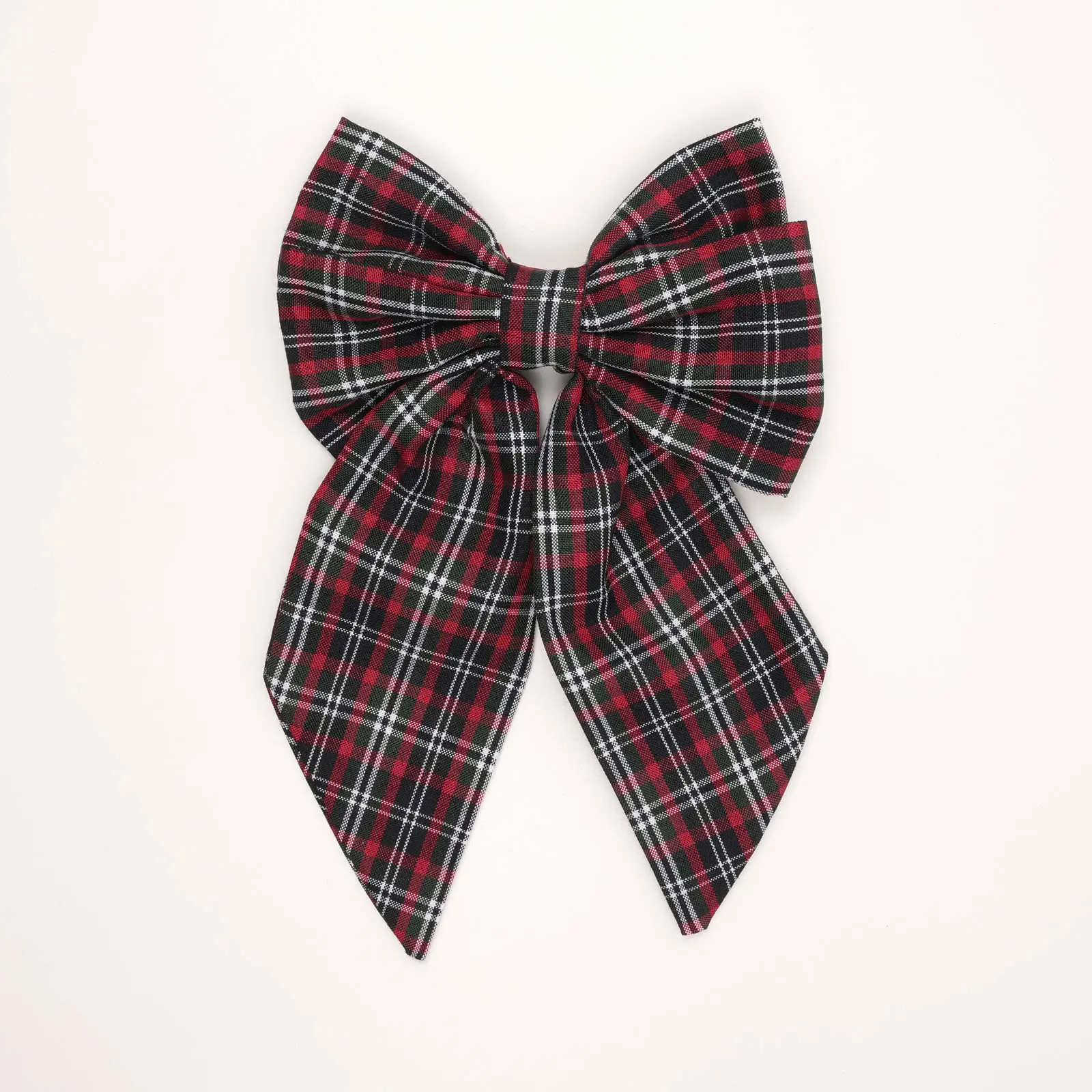 CH15SCHC1 Large Plaid Bow School Hair Clip - Image 1