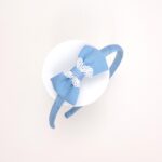 School Bow Hairband with Lace Trim