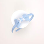 School Bow Hairband with Lace Trim - Image 3
