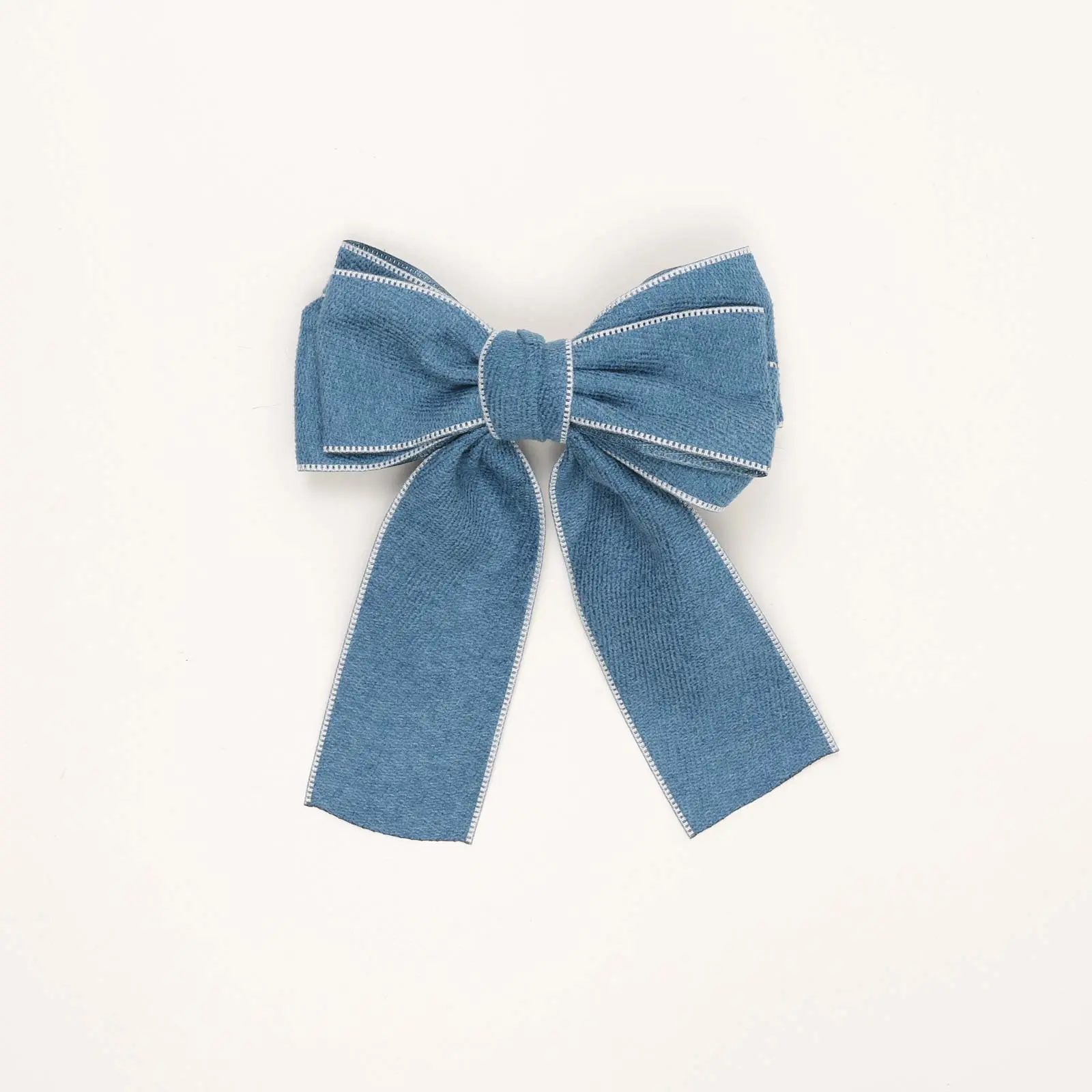 CH8CSCHC10 (Cool Blue) Bow-Shaped School Hair Clip - Image 1