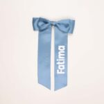 School Hair Clip with Long Tail Bow Ribbon