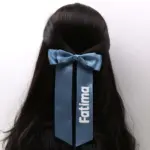 School Hair Clip with Long Tail Bow Ribbon - Image 2